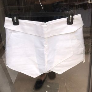 White Asymmetrical Skort